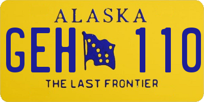 AK license plate GEH110