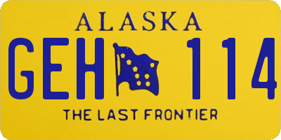 AK license plate GEH114