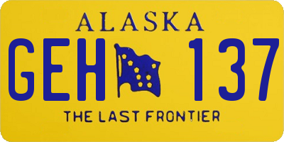 AK license plate GEH137