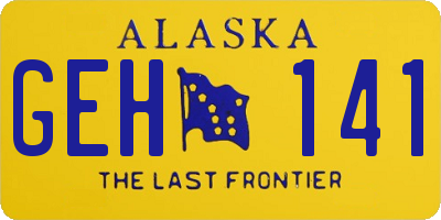 AK license plate GEH141