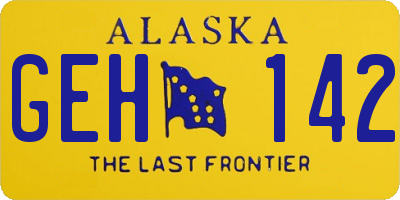 AK license plate GEH142