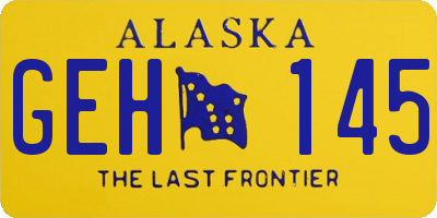 AK license plate GEH145