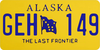 AK license plate GEH149