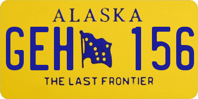 AK license plate GEH156