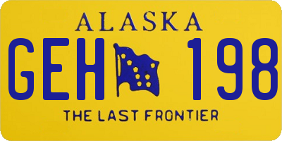 AK license plate GEH198