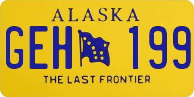 AK license plate GEH199