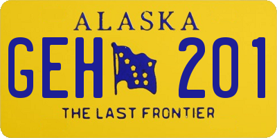 AK license plate GEH201