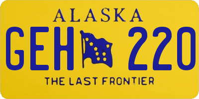 AK license plate GEH220