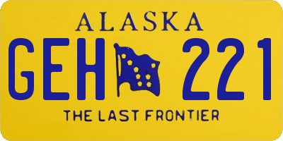 AK license plate GEH221
