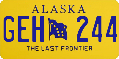 AK license plate GEH244