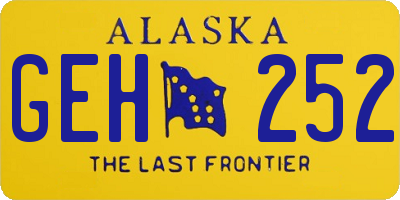 AK license plate GEH252