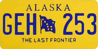 AK license plate GEH253