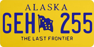 AK license plate GEH255