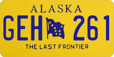 AK license plate GEH261