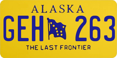 AK license plate GEH263