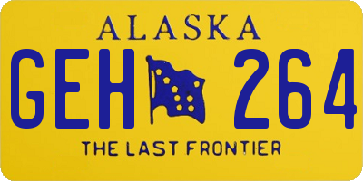 AK license plate GEH264