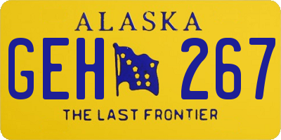 AK license plate GEH267