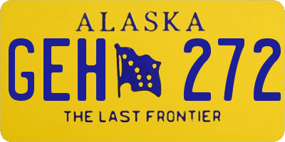 AK license plate GEH272