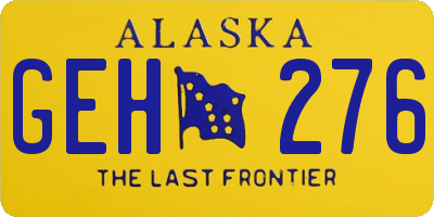 AK license plate GEH276