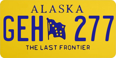 AK license plate GEH277
