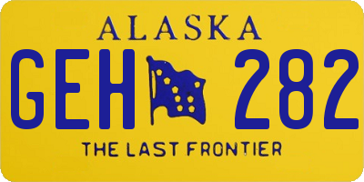 AK license plate GEH282