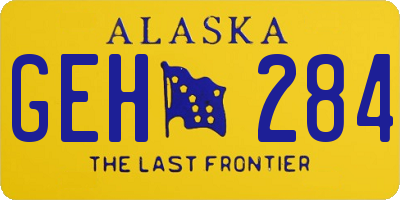AK license plate GEH284