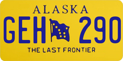 AK license plate GEH290