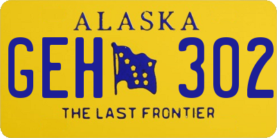 AK license plate GEH302