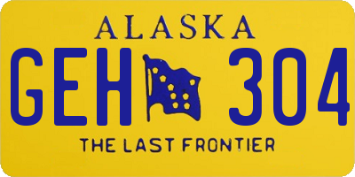 AK license plate GEH304