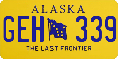 AK license plate GEH339