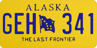 AK license plate GEH341
