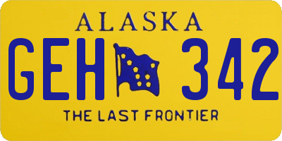 AK license plate GEH342