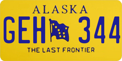 AK license plate GEH344