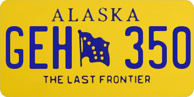 AK license plate GEH350