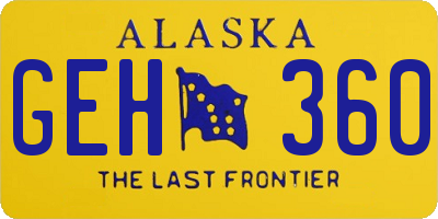 AK license plate GEH360