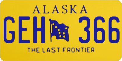 AK license plate GEH366