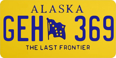 AK license plate GEH369