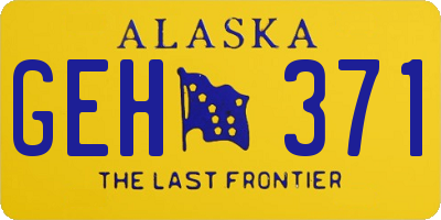 AK license plate GEH371