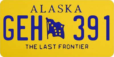 AK license plate GEH391