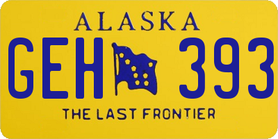 AK license plate GEH393