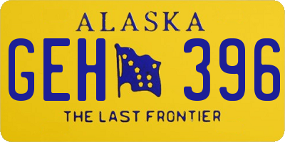 AK license plate GEH396