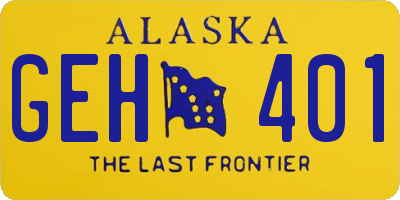 AK license plate GEH401