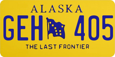 AK license plate GEH405