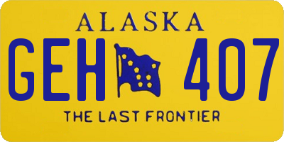 AK license plate GEH407