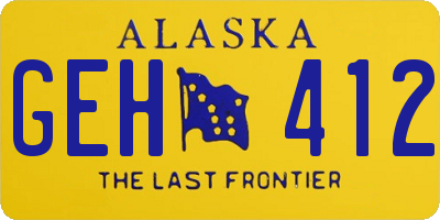 AK license plate GEH412