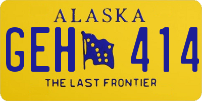 AK license plate GEH414