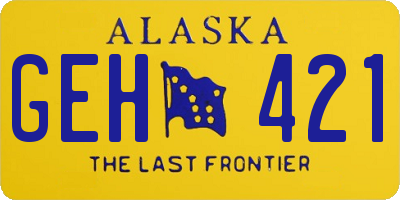 AK license plate GEH421