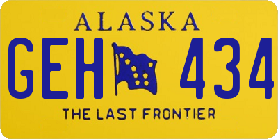 AK license plate GEH434