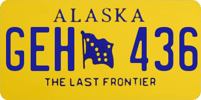 AK license plate GEH436