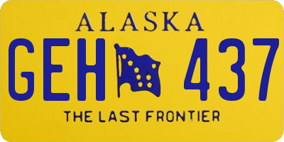 AK license plate GEH437